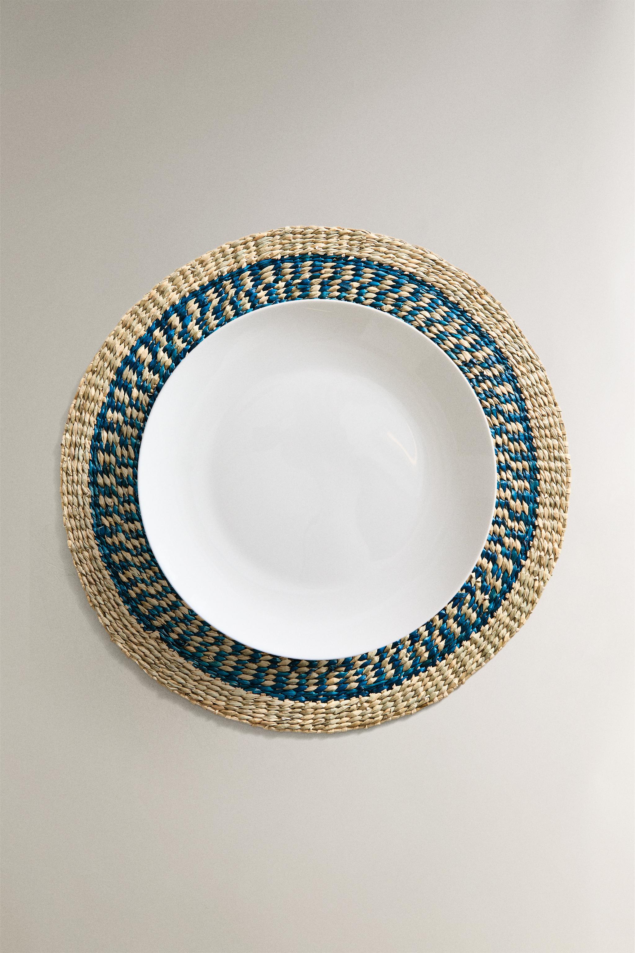 SET DE TABLE RECTANGULAIRE TRESSÉ ET COLORÉ